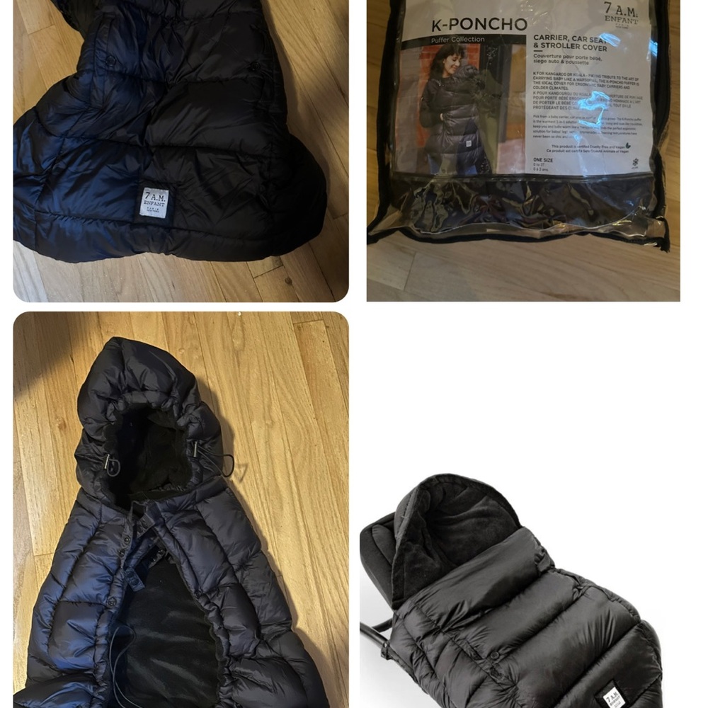 7 A.M. Enfant Black K-Poncho for Kids